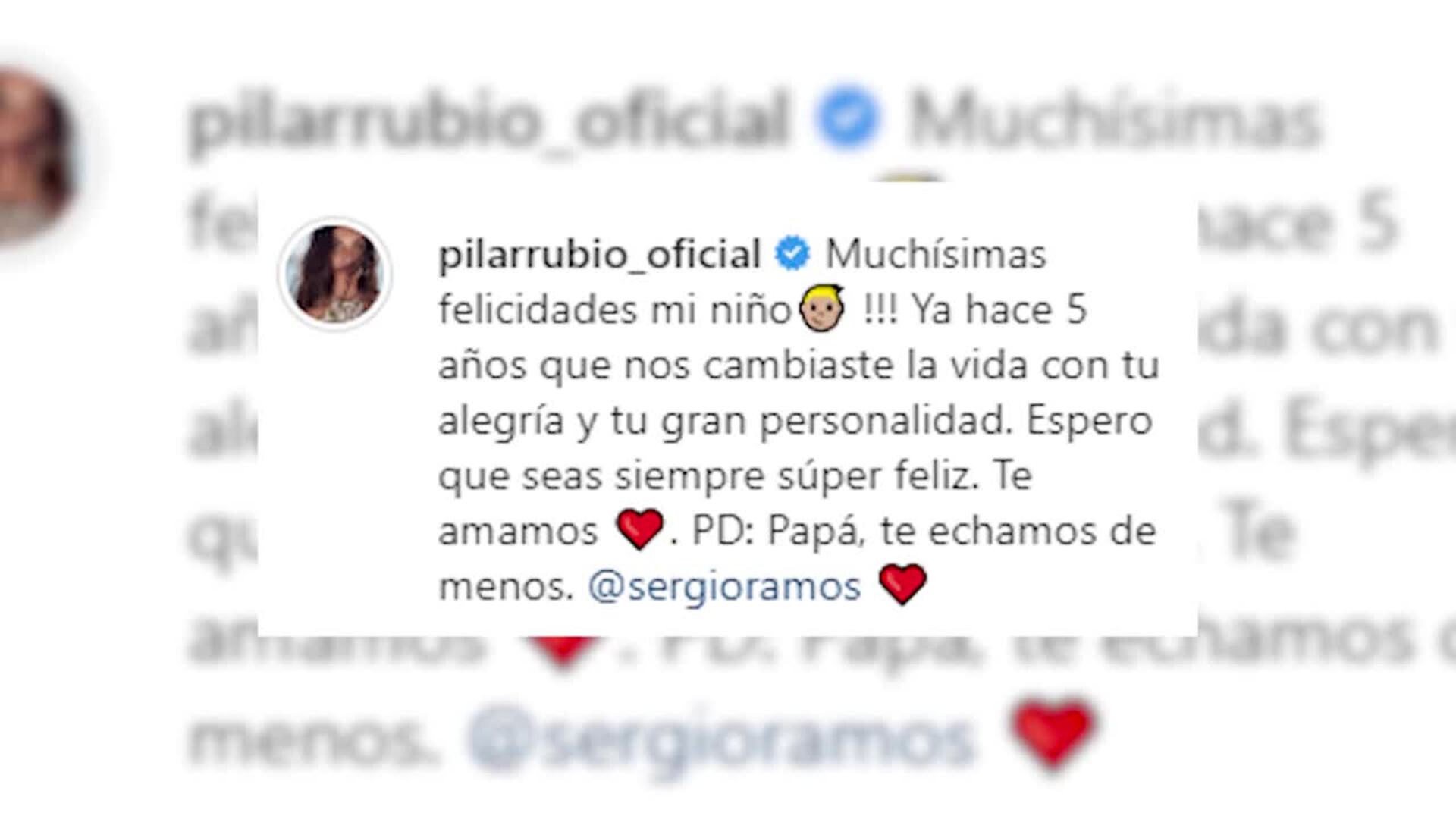 Pilar Rubio y Sergio Ramos felicitan a su hijo Marco con una sorpresa muy especial