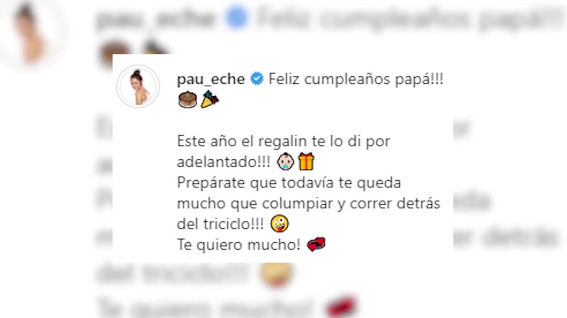 Paula Echevarría felicita a su padre con un bonito mensaje