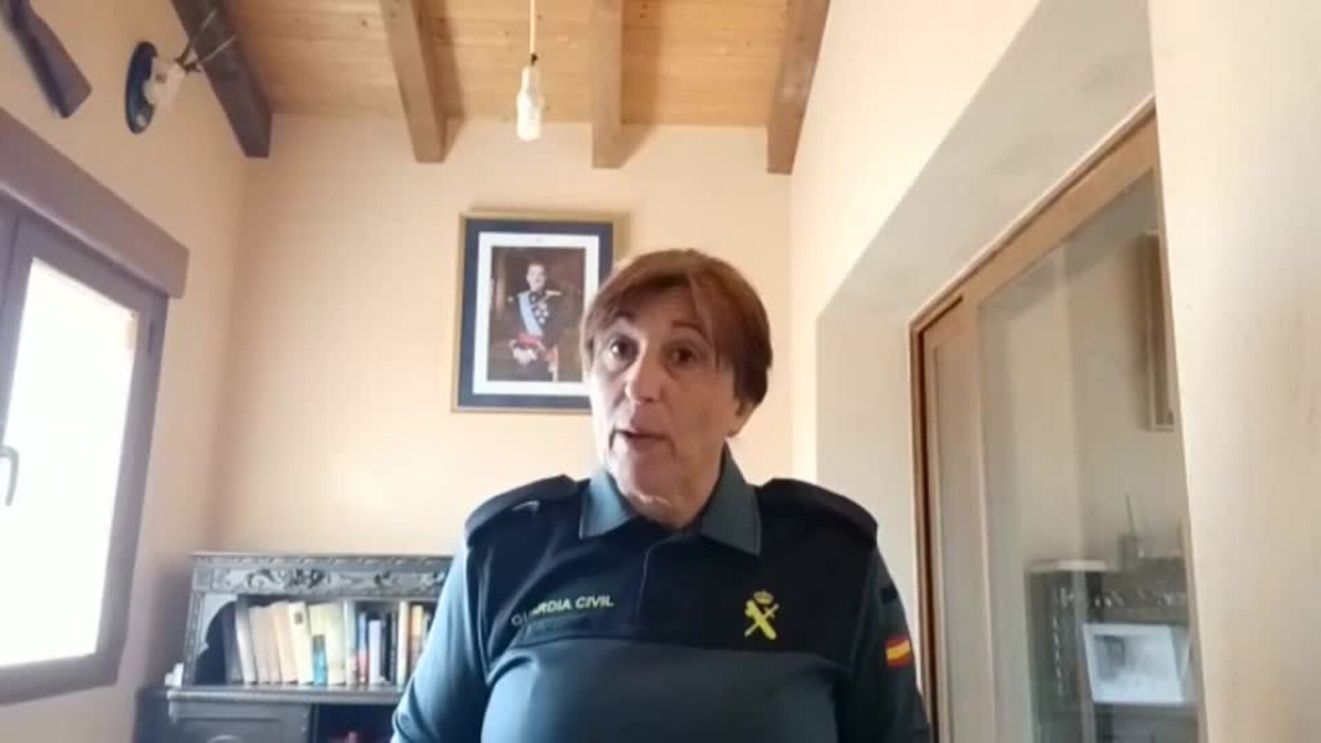 Un vehículo de la Guardia Civil, en Colmenar Viejo