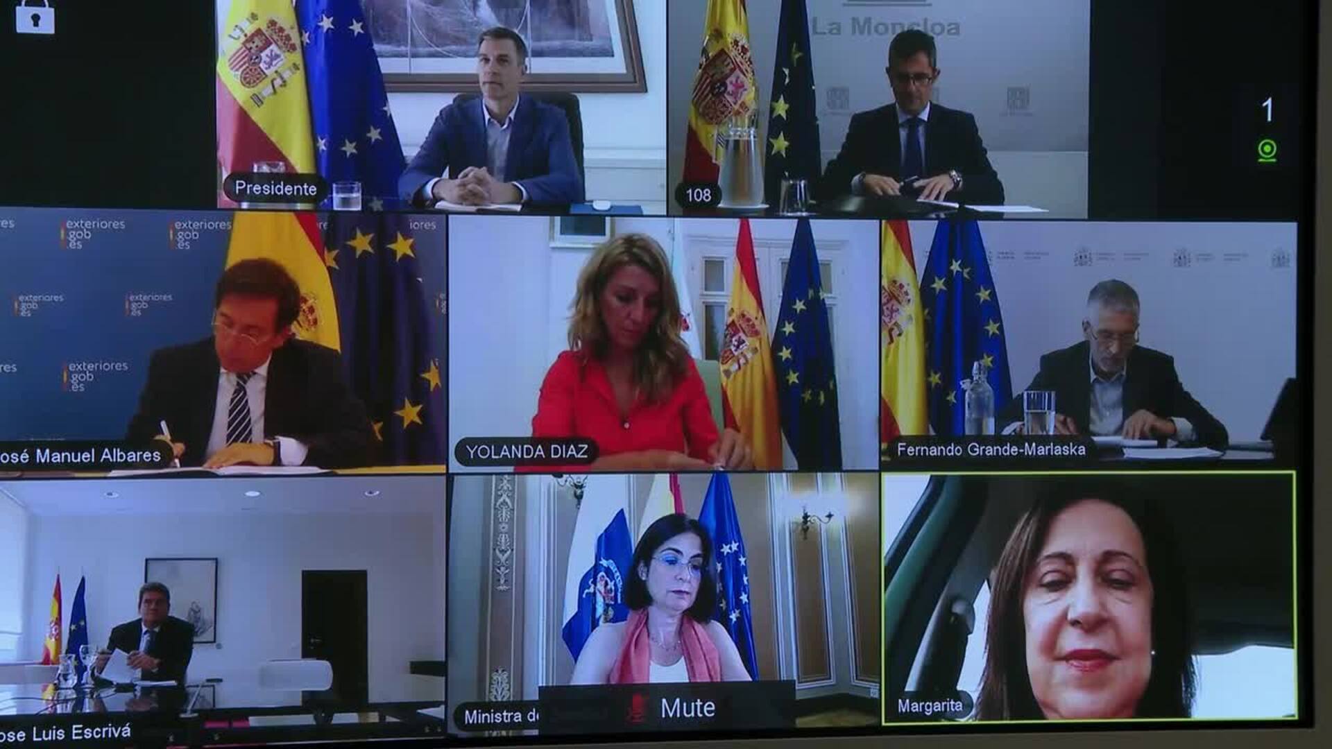 Sánchez se reúne con los ministros que participan en la evacuación de Afganistán