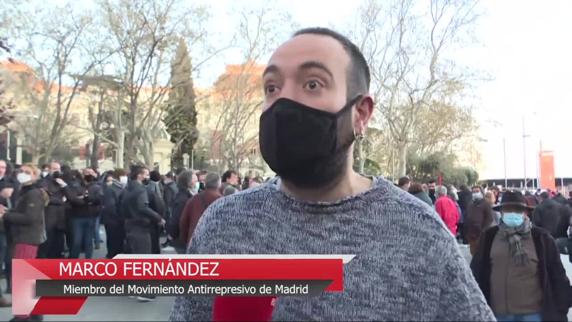 La manifestación a favor de Hasél en Madrid se disuelve sin incidencias