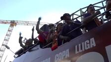 La ciudad se vuelca con el FC Barcelona, los ganadores del la Liga