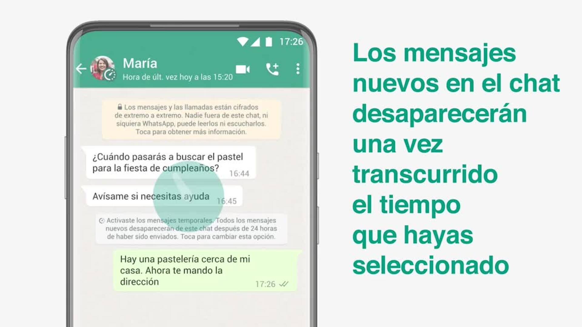 WhatsApp trabaja en una función que permite convertir en temporales los chats ya existentes