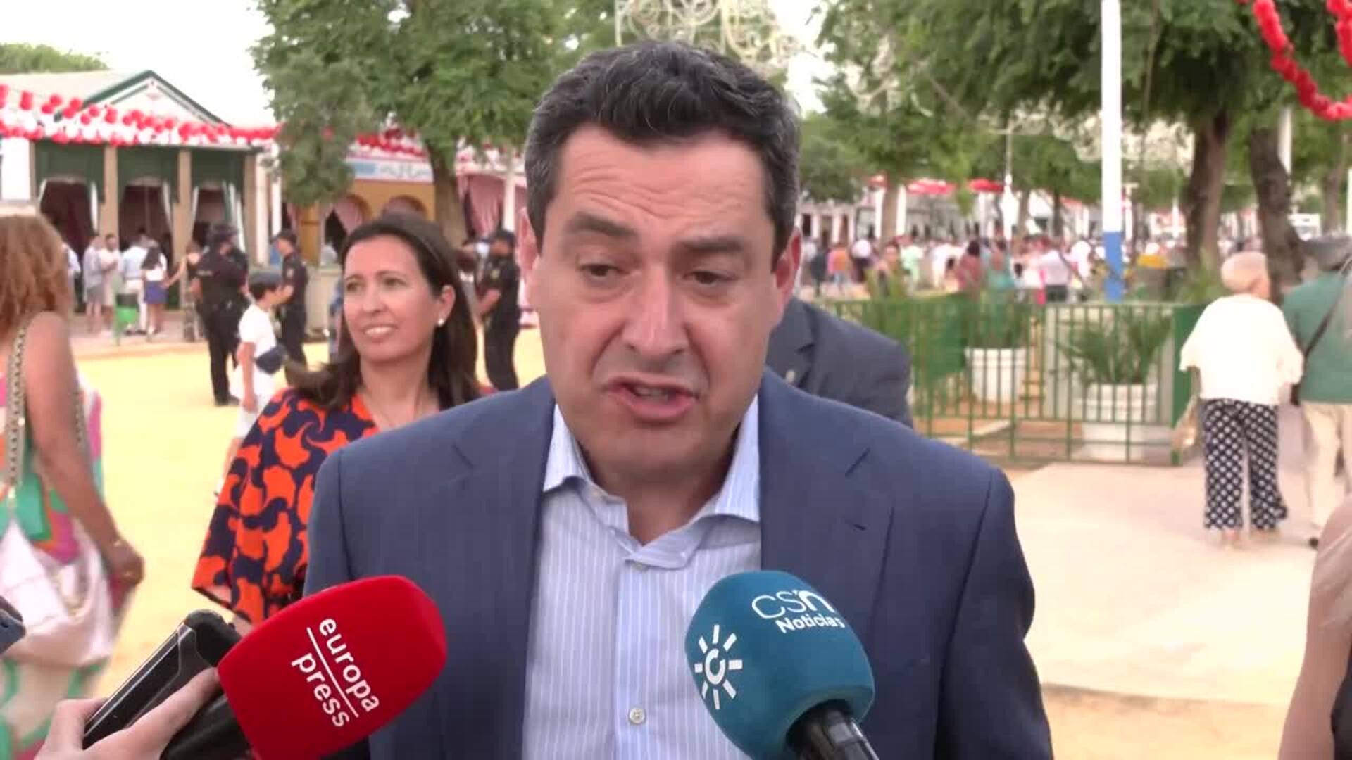 Juanma Moreno resalta que su mandato ha sido &quot;positivo&quot; para Andalucía