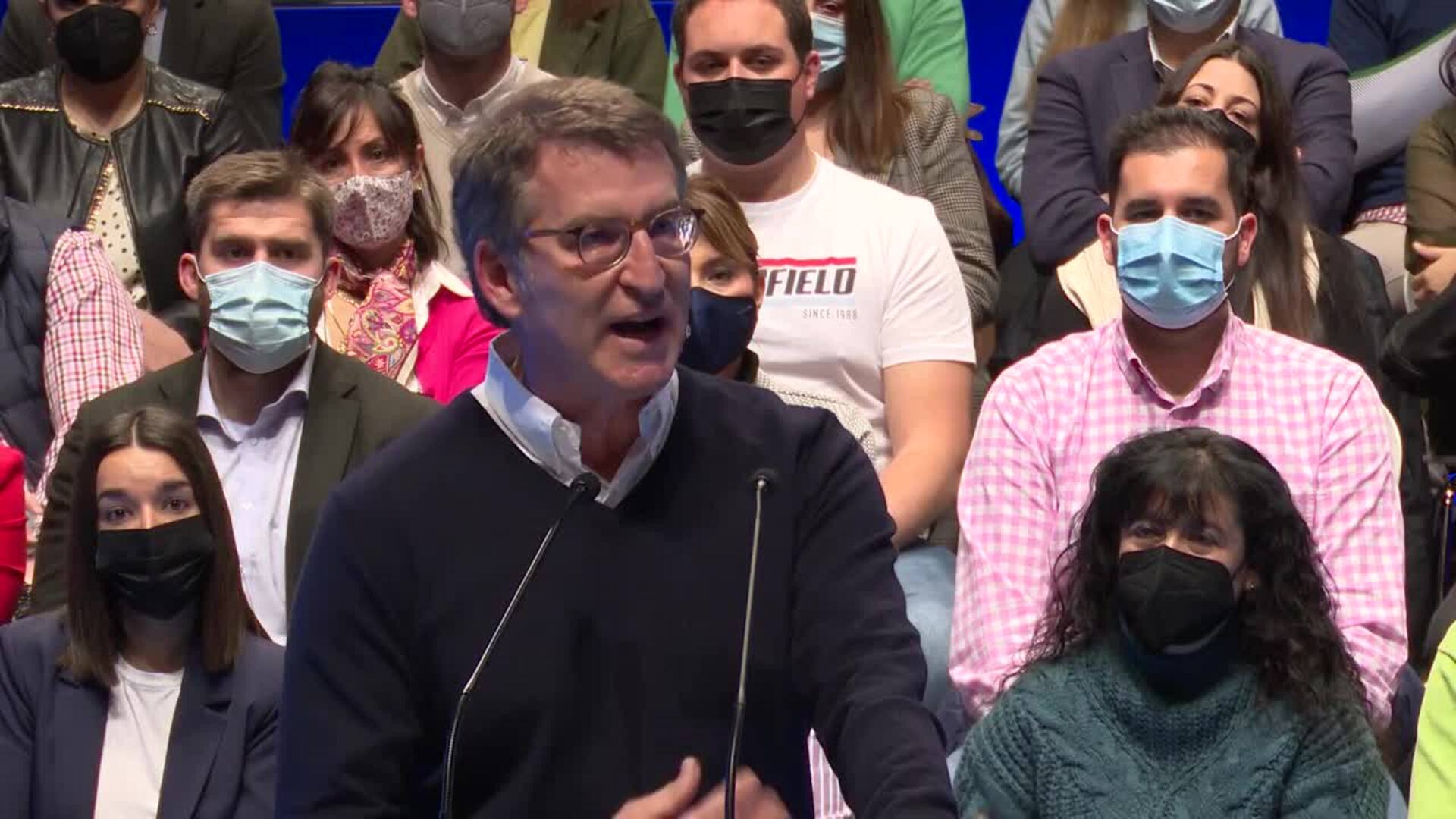 Feijóo aspira a una mayoría entorno al PP, &quot;punto de encuentro&quot; para los españoles