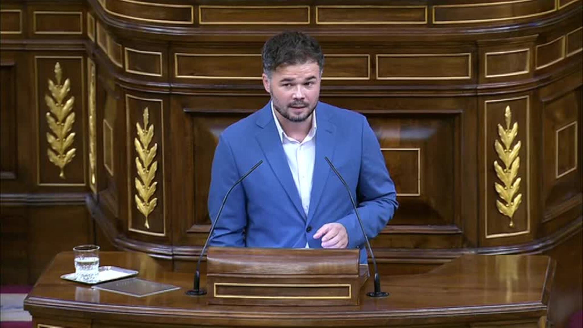 Rufián: &quot;Hay un delincuente reincidente que se ha paseado por Galicia y Madrid este fin de semana&quot;