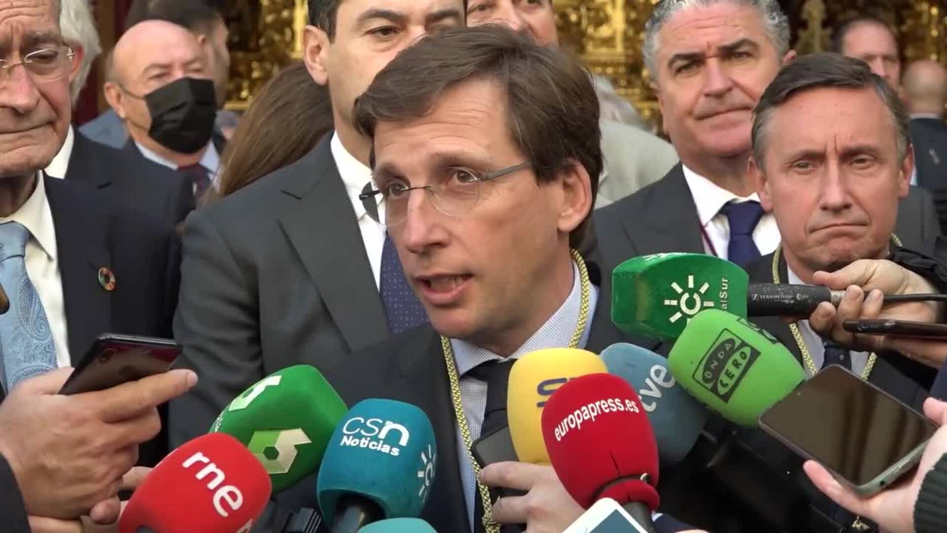 Almeida dice que si hay estafa en caso mascarillas &quot;da igual el saldo&quot; de Medina