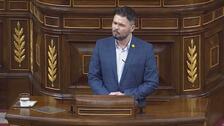 Gabriel Rufián estalla por el pacto con Ciudadanos y acusa al Gobierno de «escoger a la derecha»