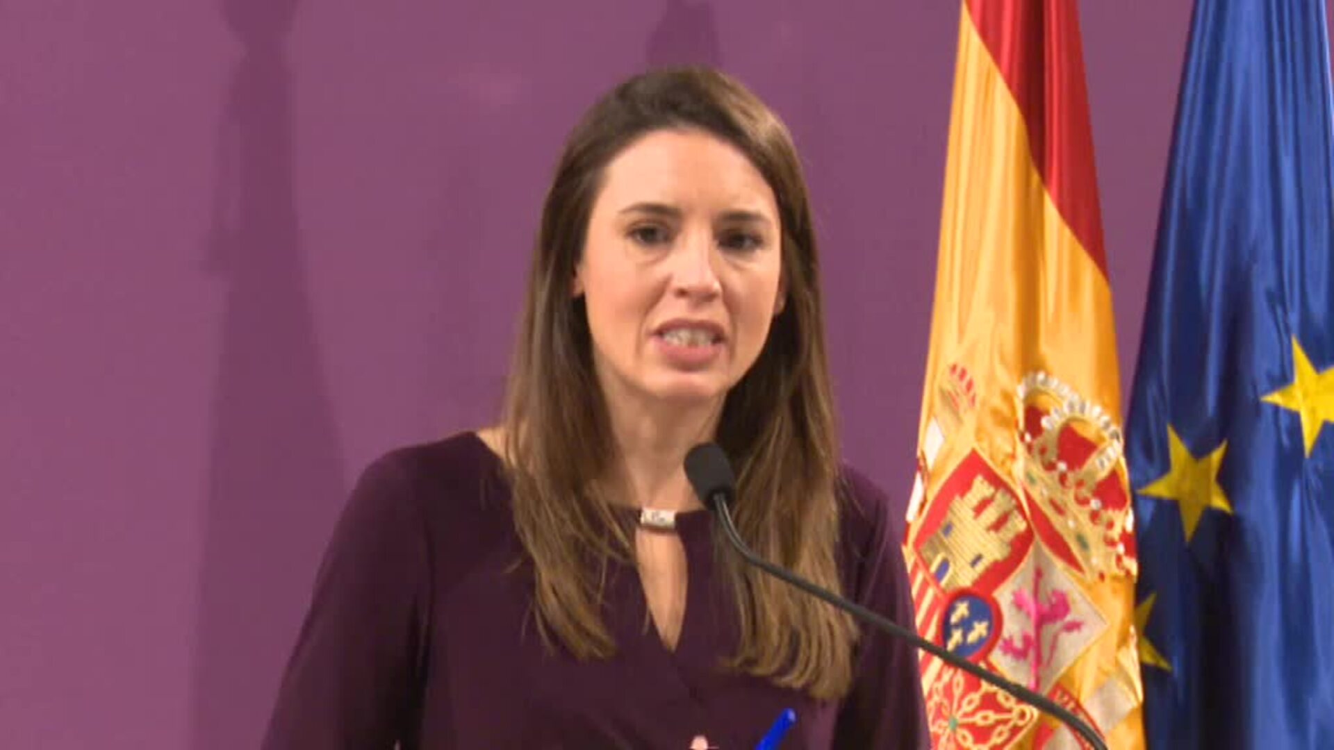 Irene Montero: &quot;Que todo el mundo sepa que siempre puede hacer algo contra la violencia de las mujeres&quot;