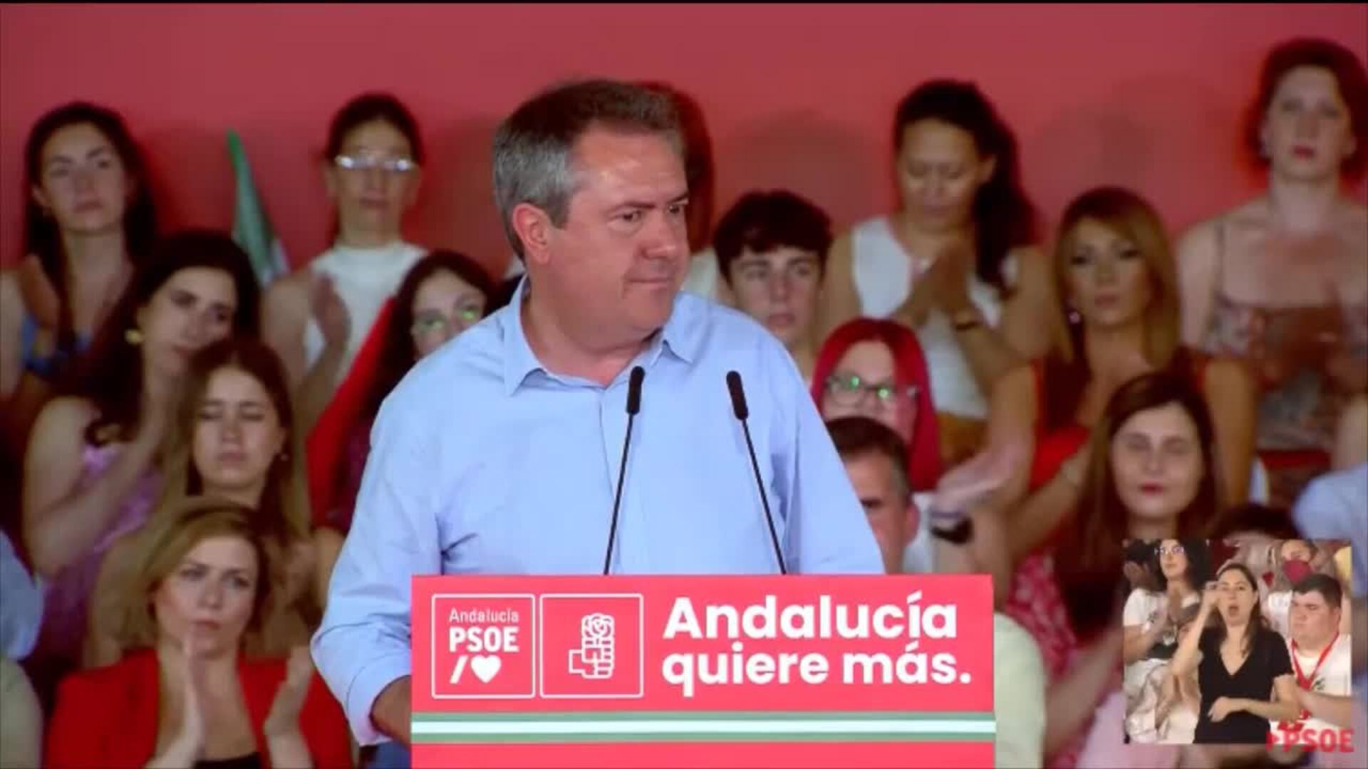 Espadas garantiza el progreso frente a Moreno, un &quot;tapado de la ultraderecha&quot;