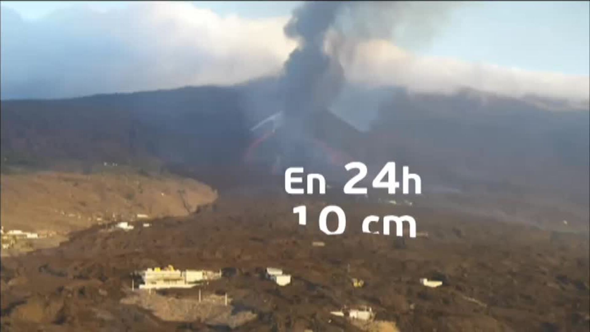 Colapso hacia dentro del cono del volcán de La Palma
