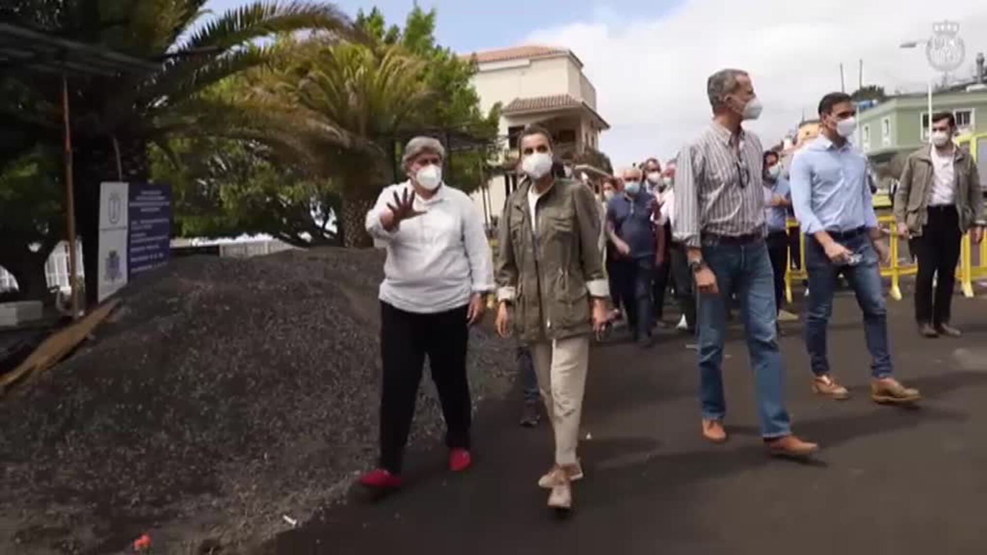 Los Reyes piden la ayuda de todo el país para los habitantes de La Palma que lo han perdido todo