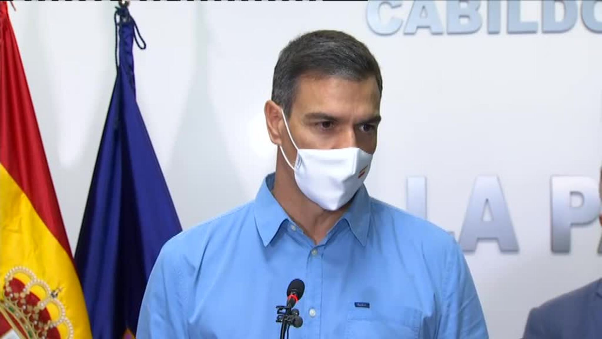 Sánchez en La Palma: &quot;Todos los recursos del Estado están a su disposición&quot;