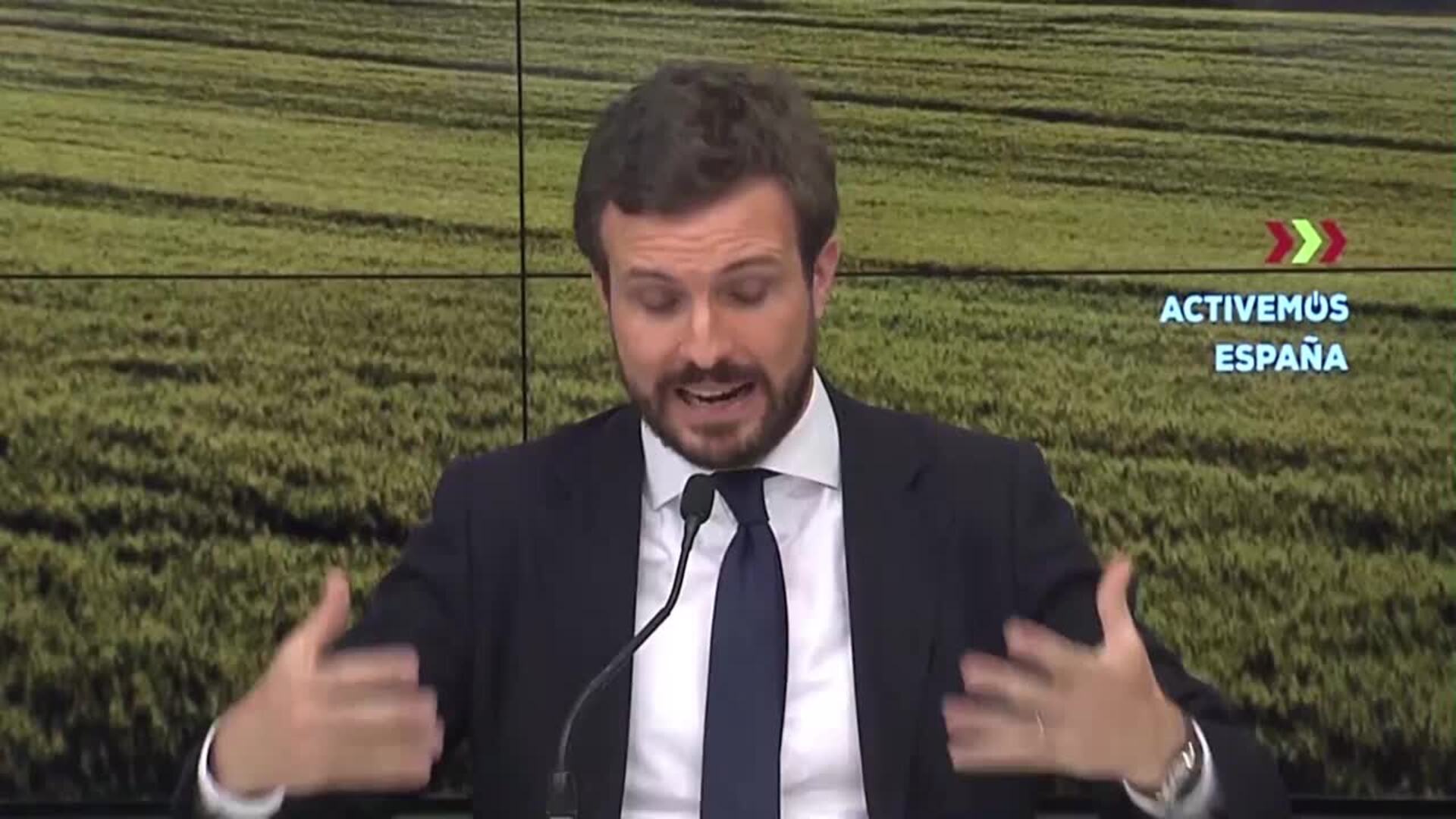 Casado pide respeto al campo con &quot;una pulla&quot; al Gobierno: &quot;No hay esclavitud&quot;