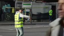 La protesta contra los VTC llena ya de taxis el centro de Barcelona