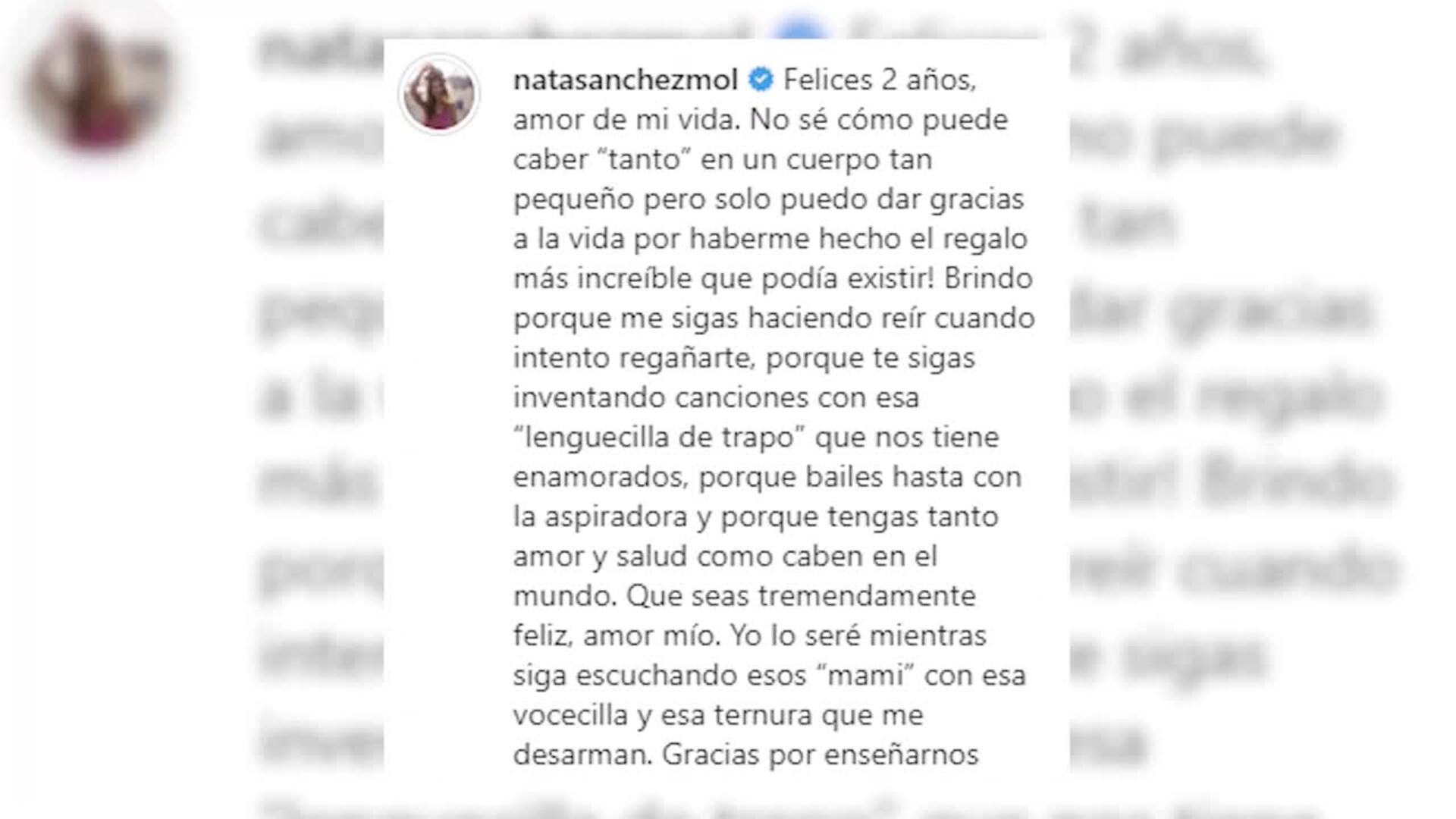 Natalia Sánchez celebra el cumpleaños de su hija con una tarta y mucha nieve