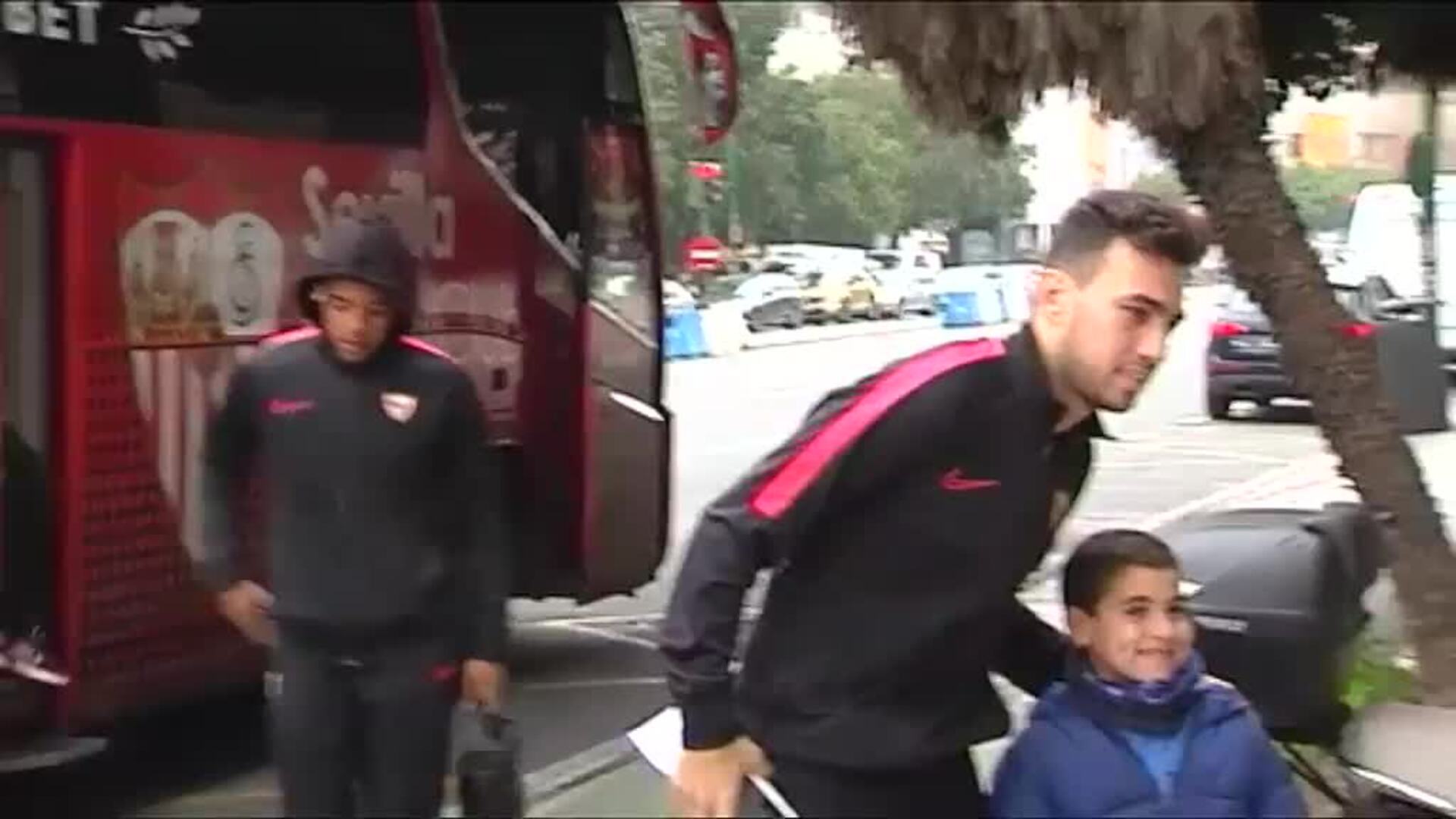 El Sevilla, ultimando su duelo contra el Athletic en la concentración