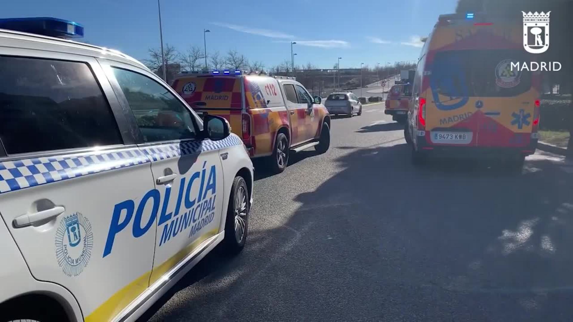 Grave un motorista tras chocar contra un turismo en Valdebebas (Madrid)