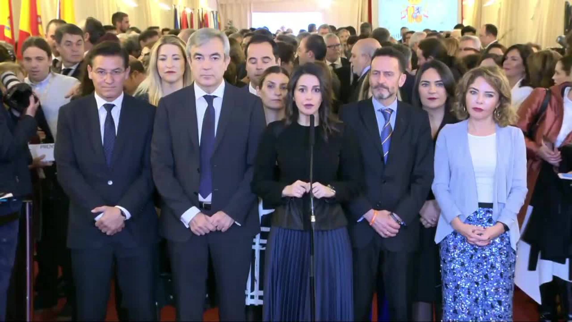 Arrimadas señala como Sánchez negocia con los anticonstitucionalistas