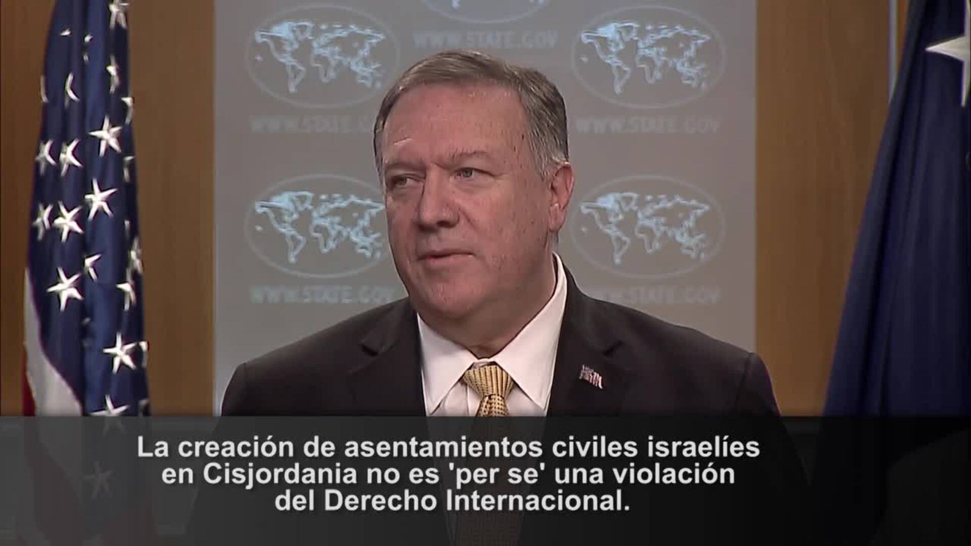 EEUU deja de considerar ilegales los asentamientos judíos en Cisjordania