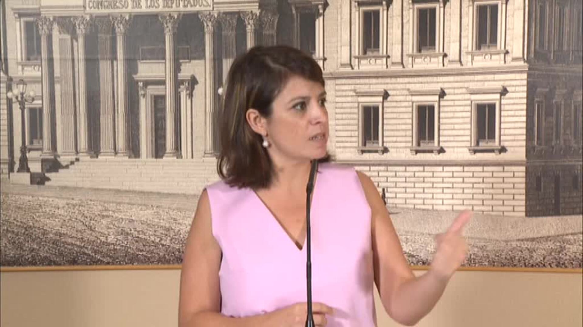 Adriana Lastra: &quot;No hay ningún pacto con Bildu, ni en Navarrra ni en ningún sitio&quot;