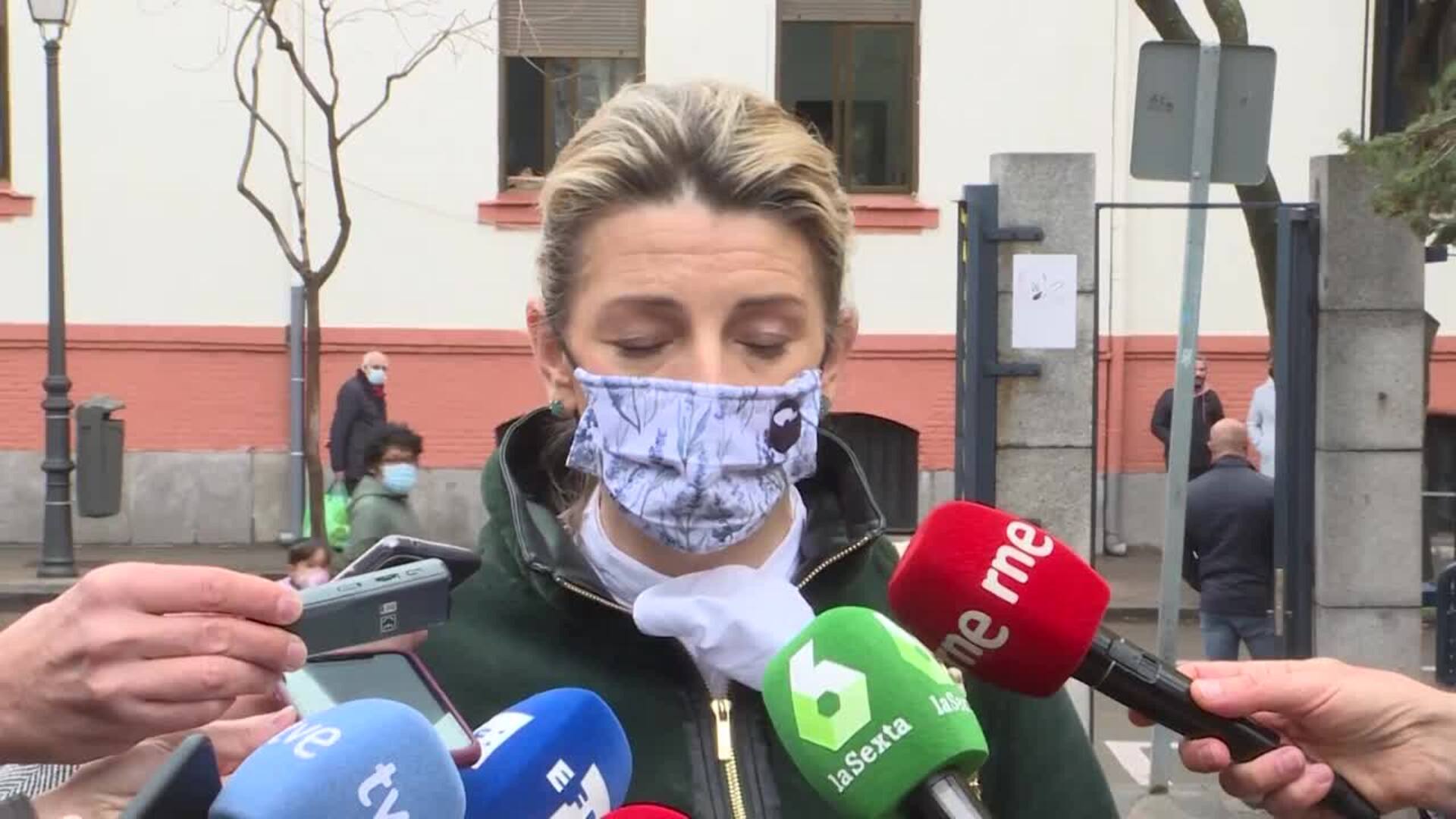 Yolanda Díaz tilda de &quot;extravagante&quot; la situación del PP