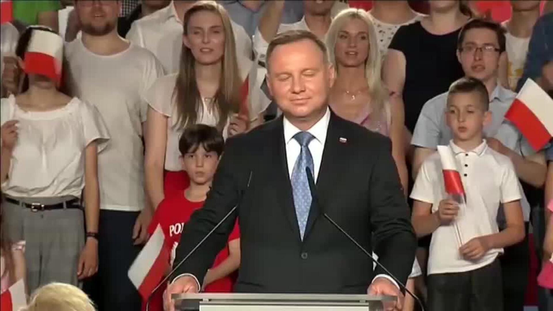 El presidente de Polonia vence en la primera vuelta con un 41,8% de los votos