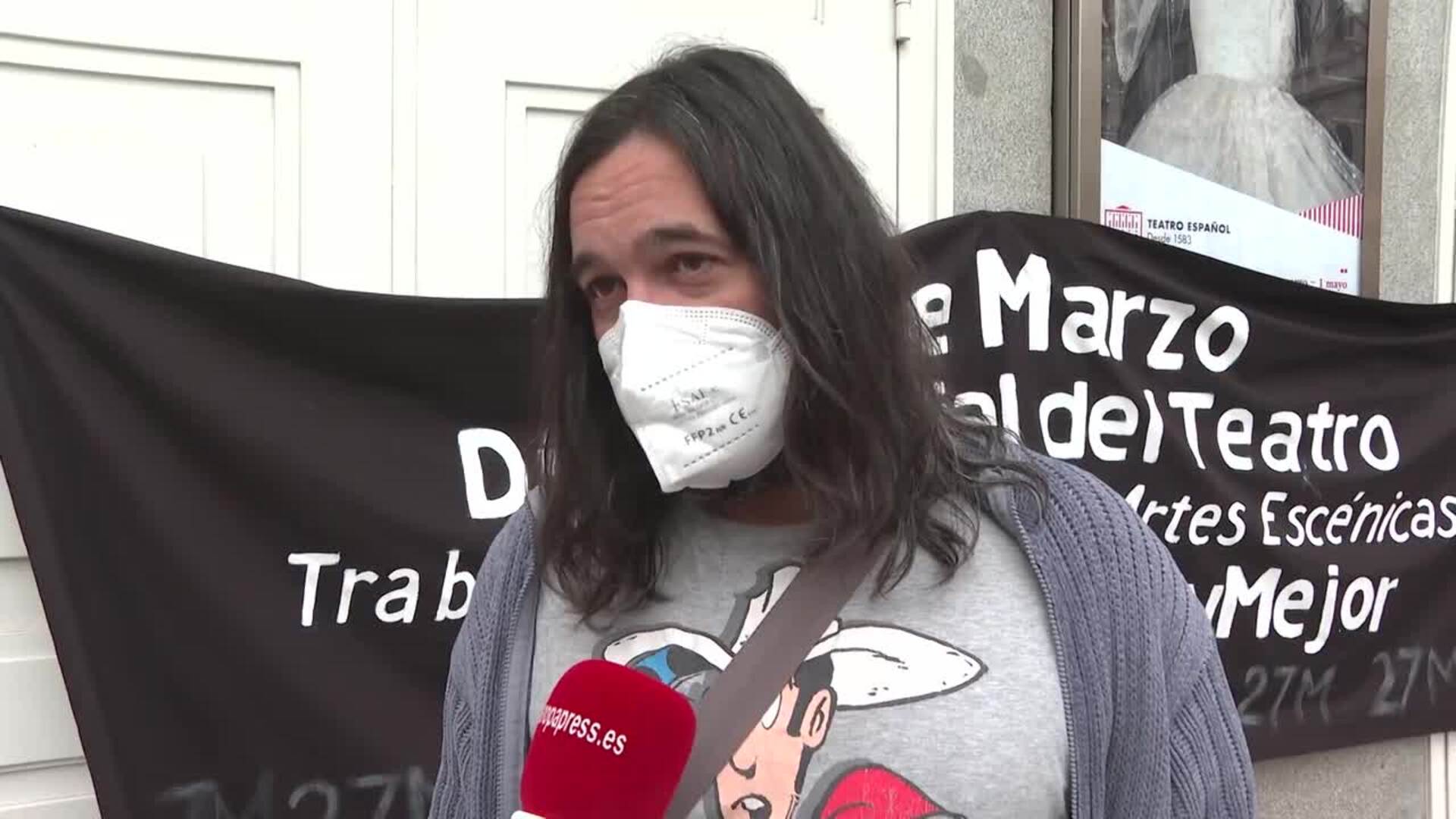 Trabajadores del teatro en Madrid piden una legislación que les ampare