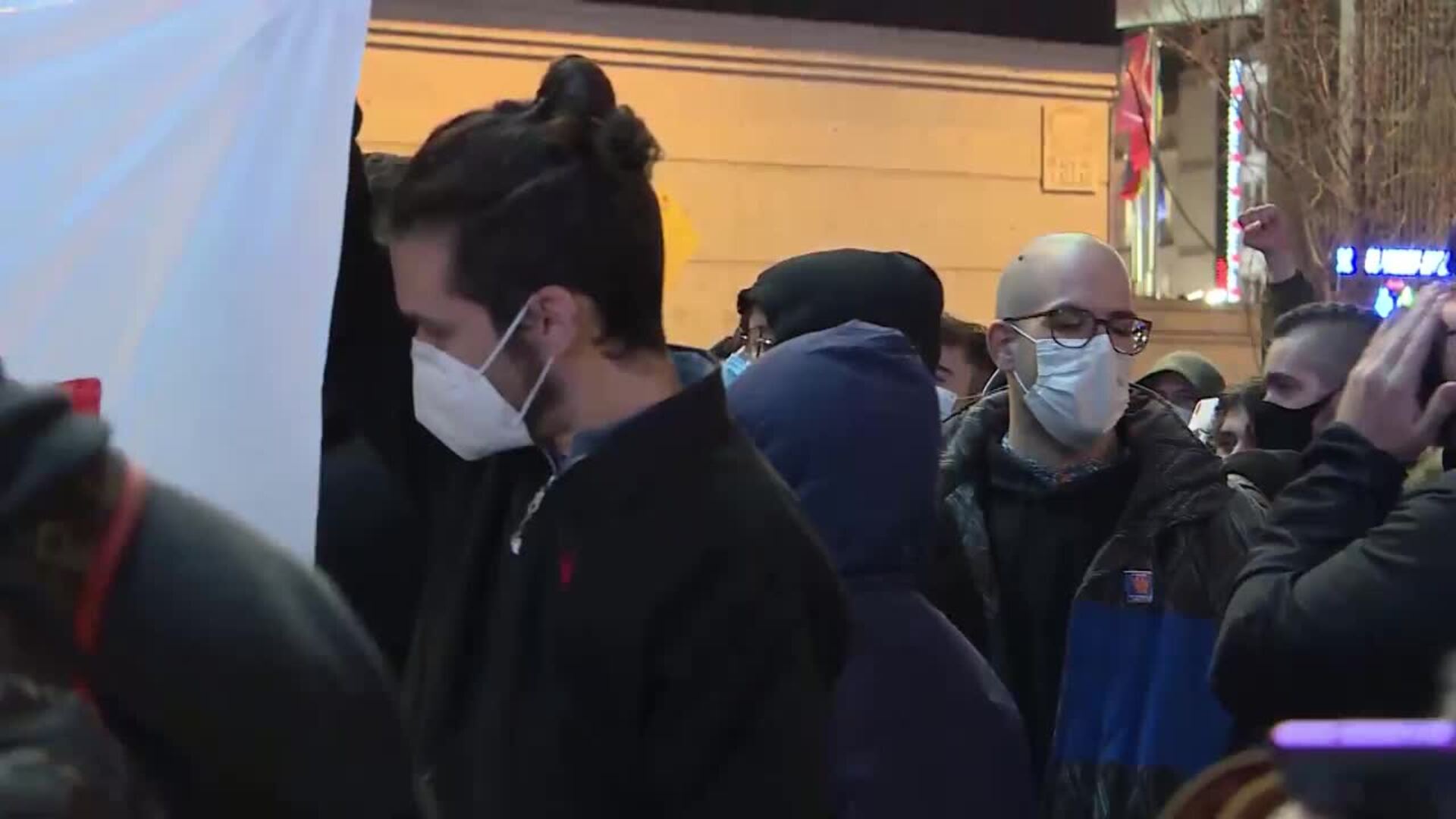 Concentración en Callao pidiendo la libertad de Hasél se diluye sin incidentes