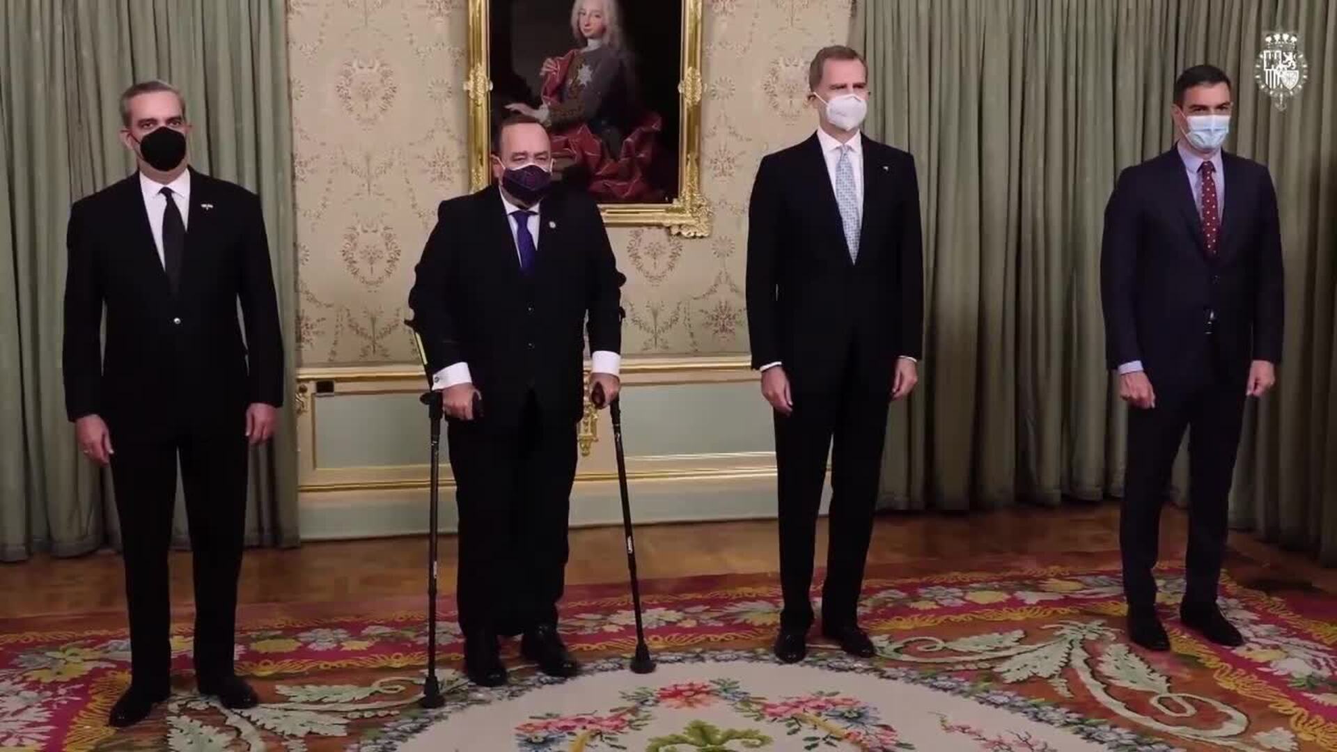 El Rey ofrece cena de honor a presidentes de Guatemala y Rep. Dominicana