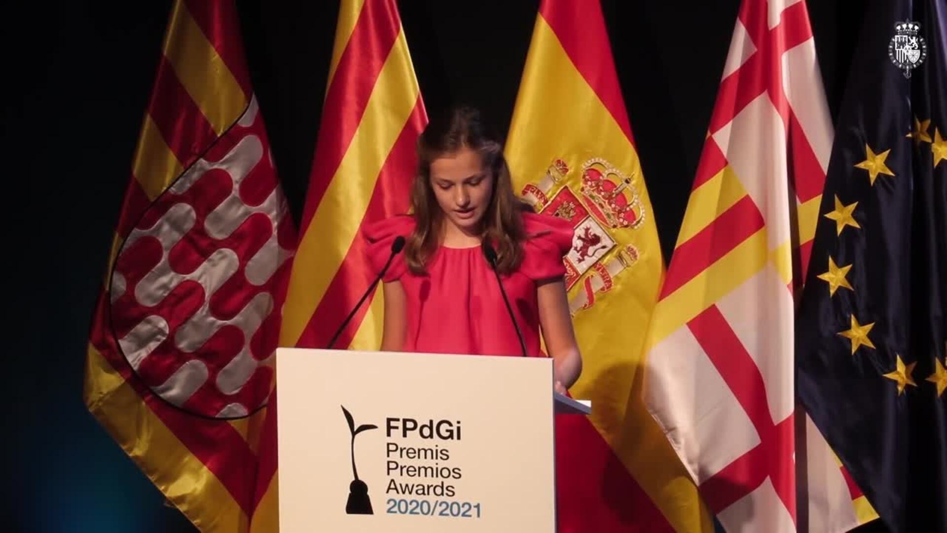 Princesa Leonor destaca a Cataluña por su &quot;iniciativa, creatividad y emprendeduría&quot;