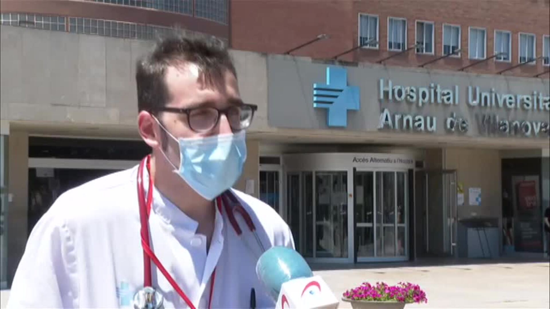 Dos de las plantas del hospital de Lleida, para enfermos de COVID- 19
