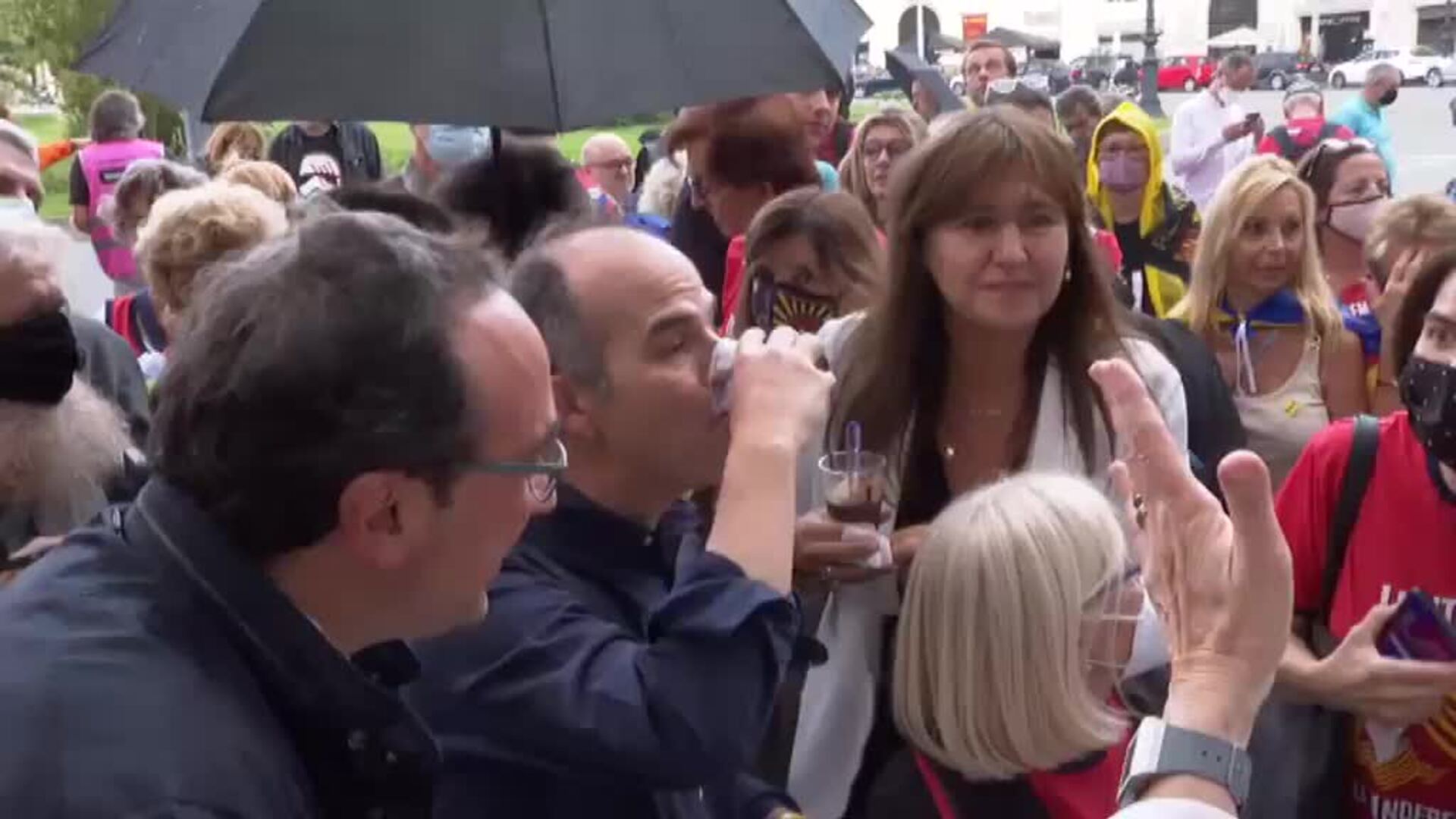 Marcha independentista en Barcelona para reivindicar el resultado del referendum del 1-O de hace cuatro años