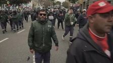 Sindicatos de Argentina marchan contra el ajuste de Milei en el día del santo del trabajo