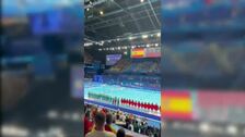 La reina Sofía asiste al oro de España en waterpolo femenino