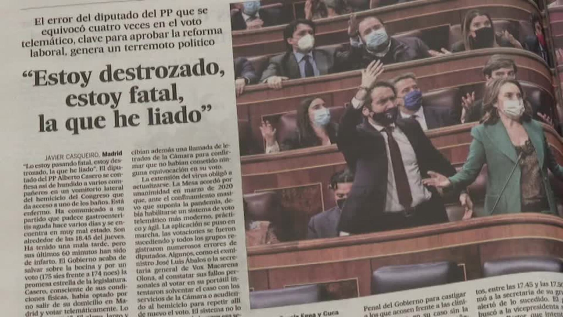 El PP califica de &quot;trampa&quot; la votación de la reforma laboral