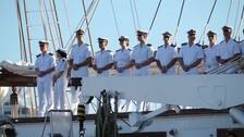 La princesa Leonor llega a Las Palmas con el Juan Sebastián Elcano