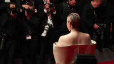 El elenco de 'The Shrouds' posa en la alfombra roja de Cannes