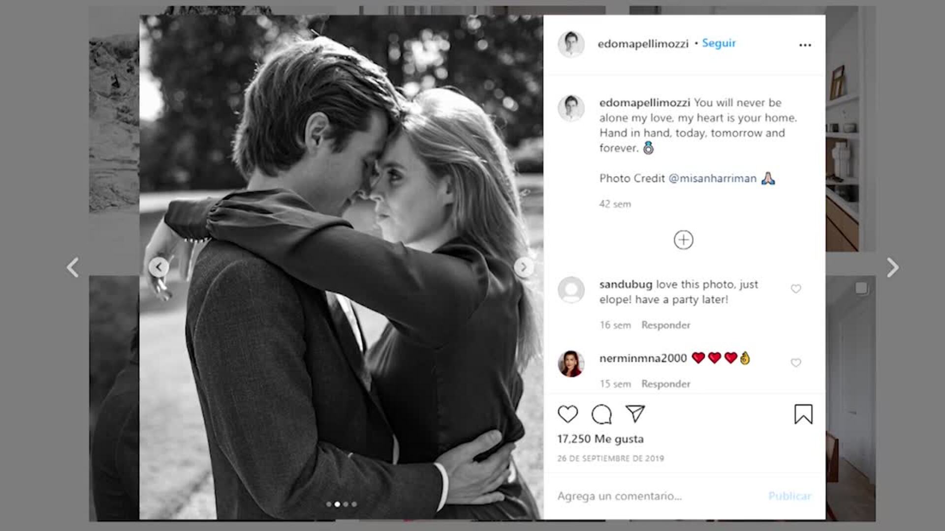 La princesa Beatriz y Edo Mapelli anuncian el nombre de su hija