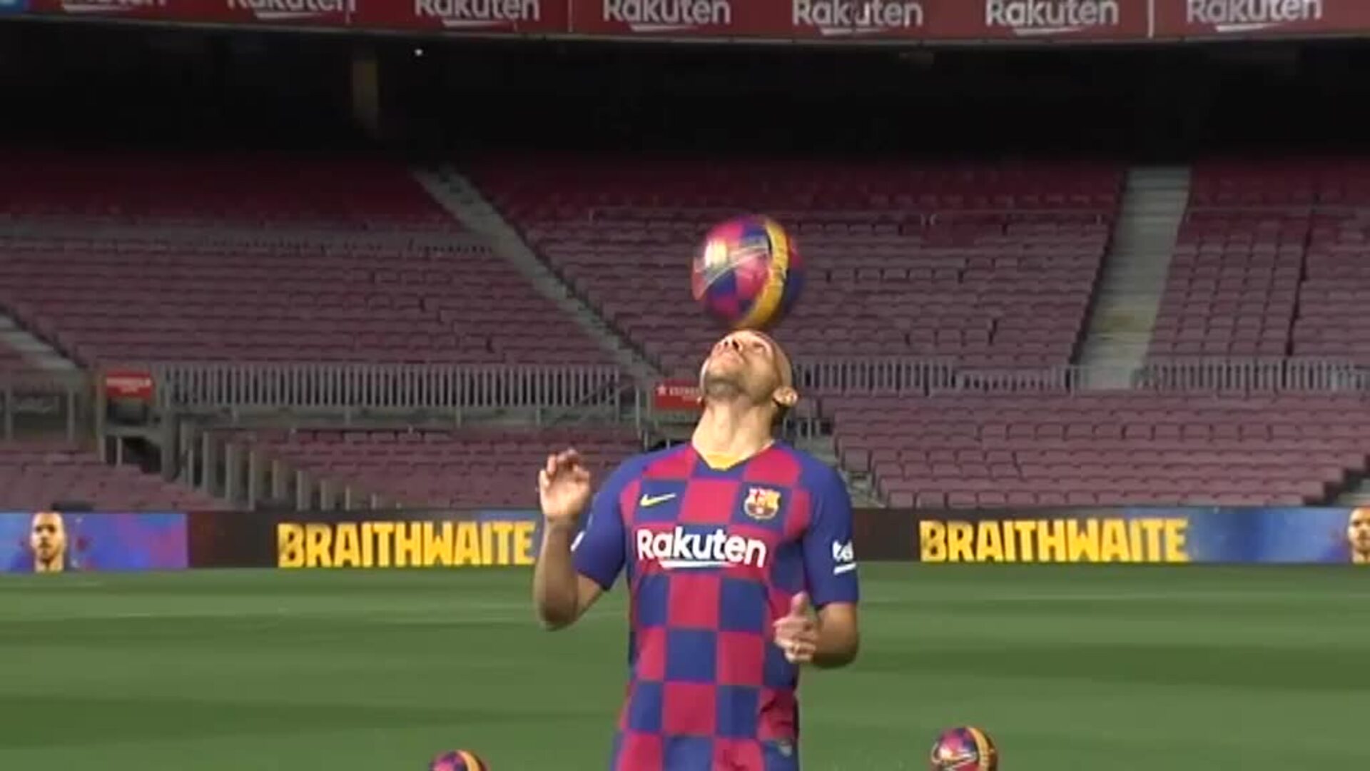 El Barça presenta al delantero danés Martin Braithwaite