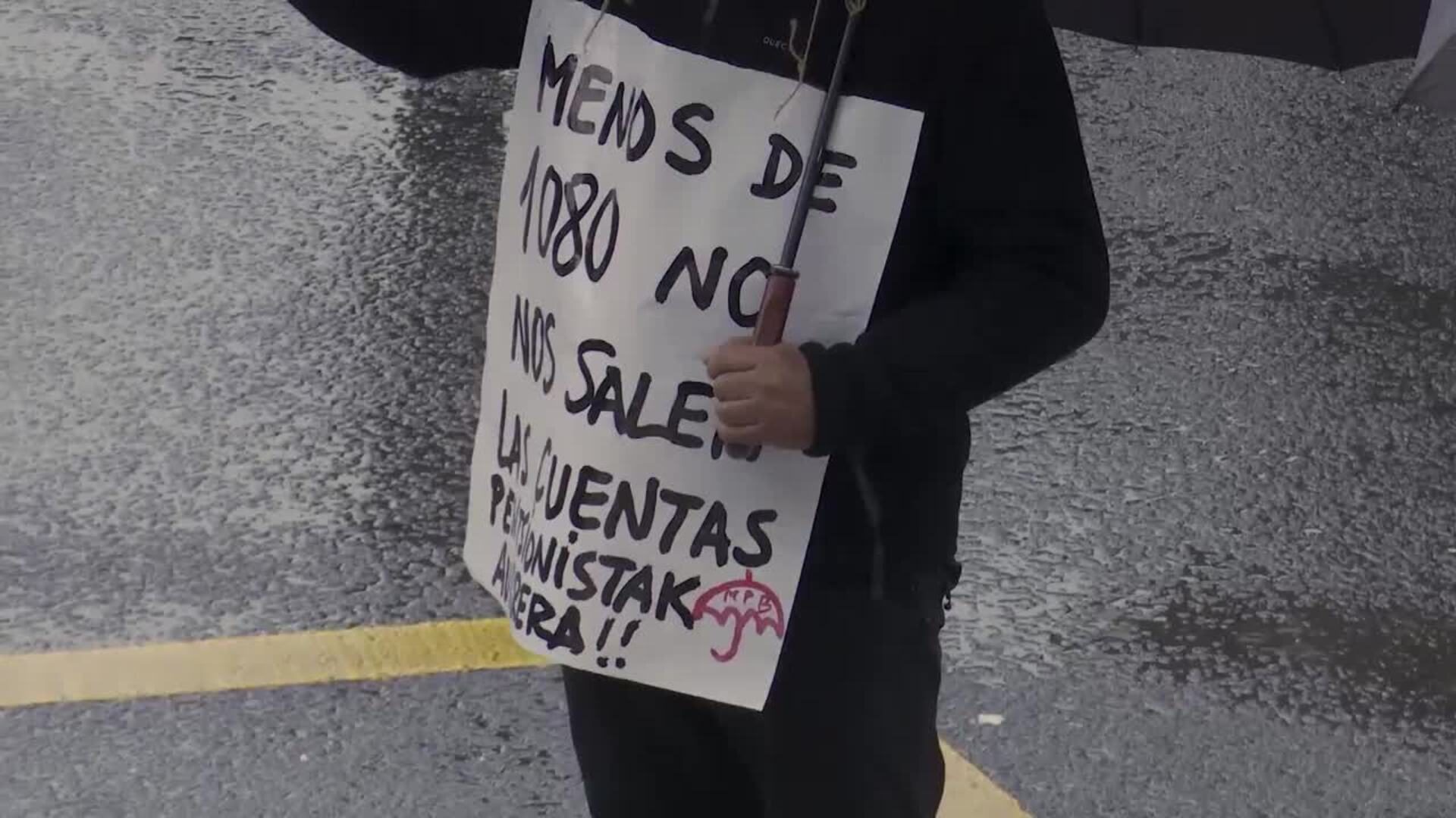 Pensionistas vascos protestas por las recomendaciones del Pacto de Toledo