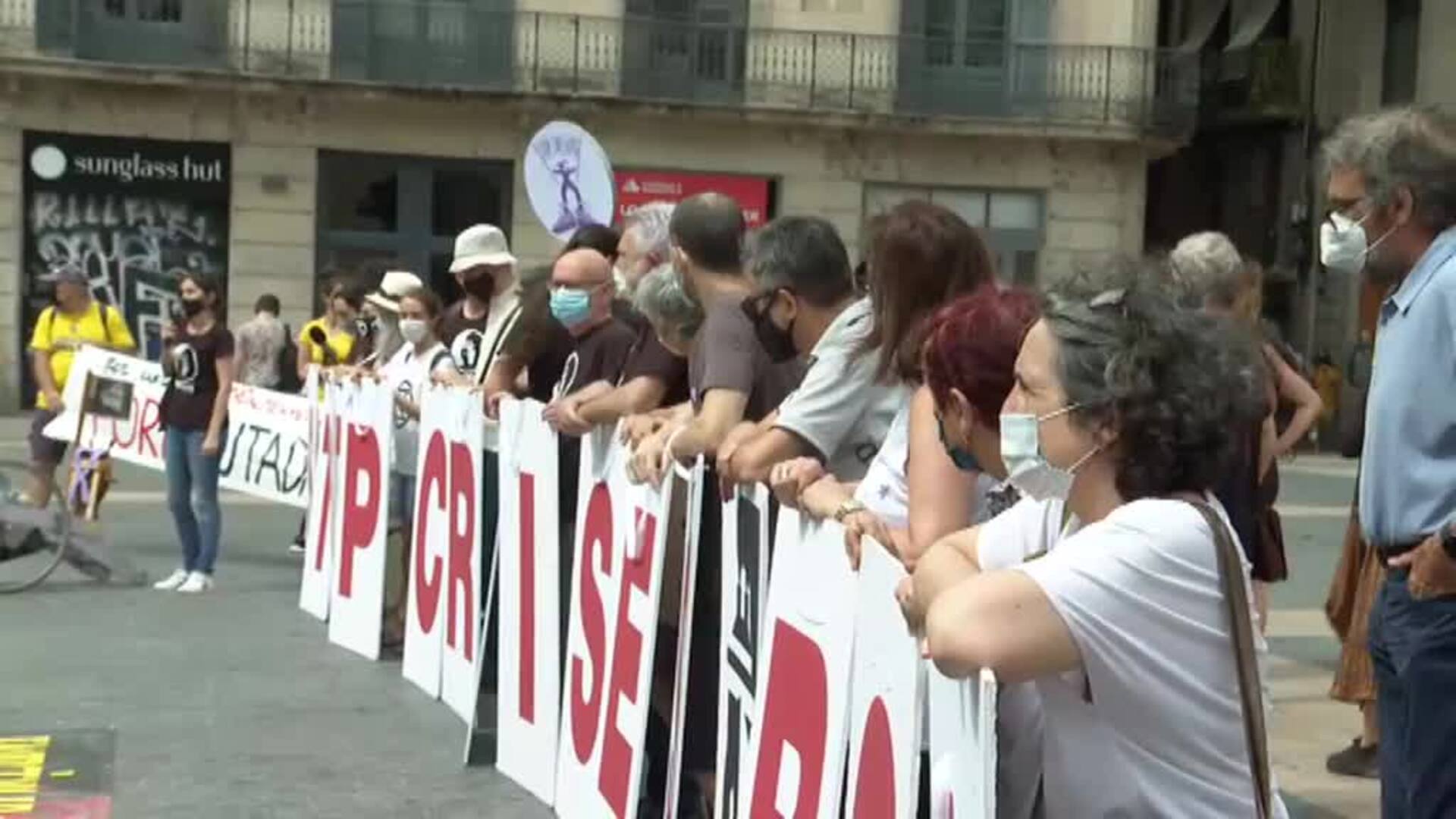 Manifestación en Barcelona contra los cruceros tras el levantamiento del veto