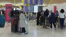 Operación salida en el aeropuerto de Barajas por el puente del 1 de Mayo