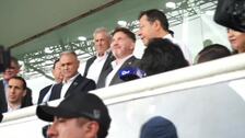Domínguez y Arce inspeccionan obras en el estadio que acogerá la final de la Sudamericana