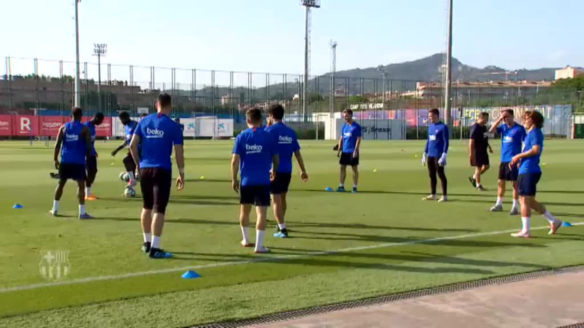 Primer entrenamiento de Griezmann con el FC Barcelona