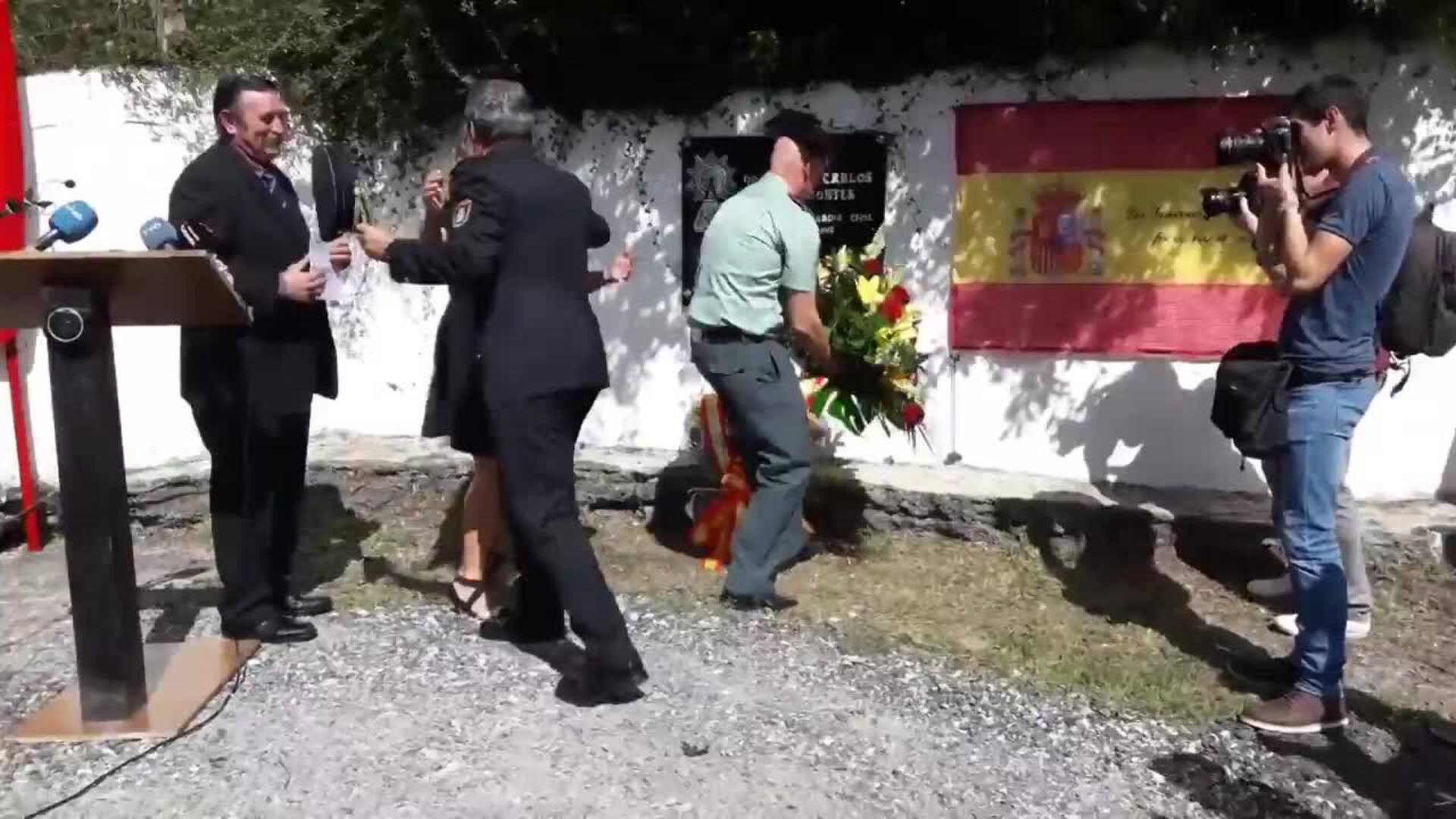 Homenaje al cabo de la Guardia Civil Juan Carlos Beiro