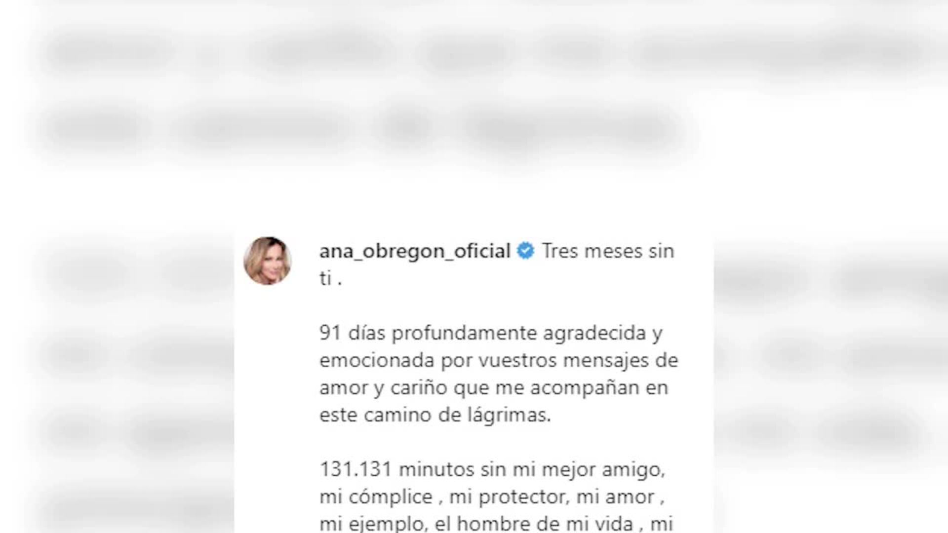 Ana Obregón recuerda a Aless Lequio en Instagram