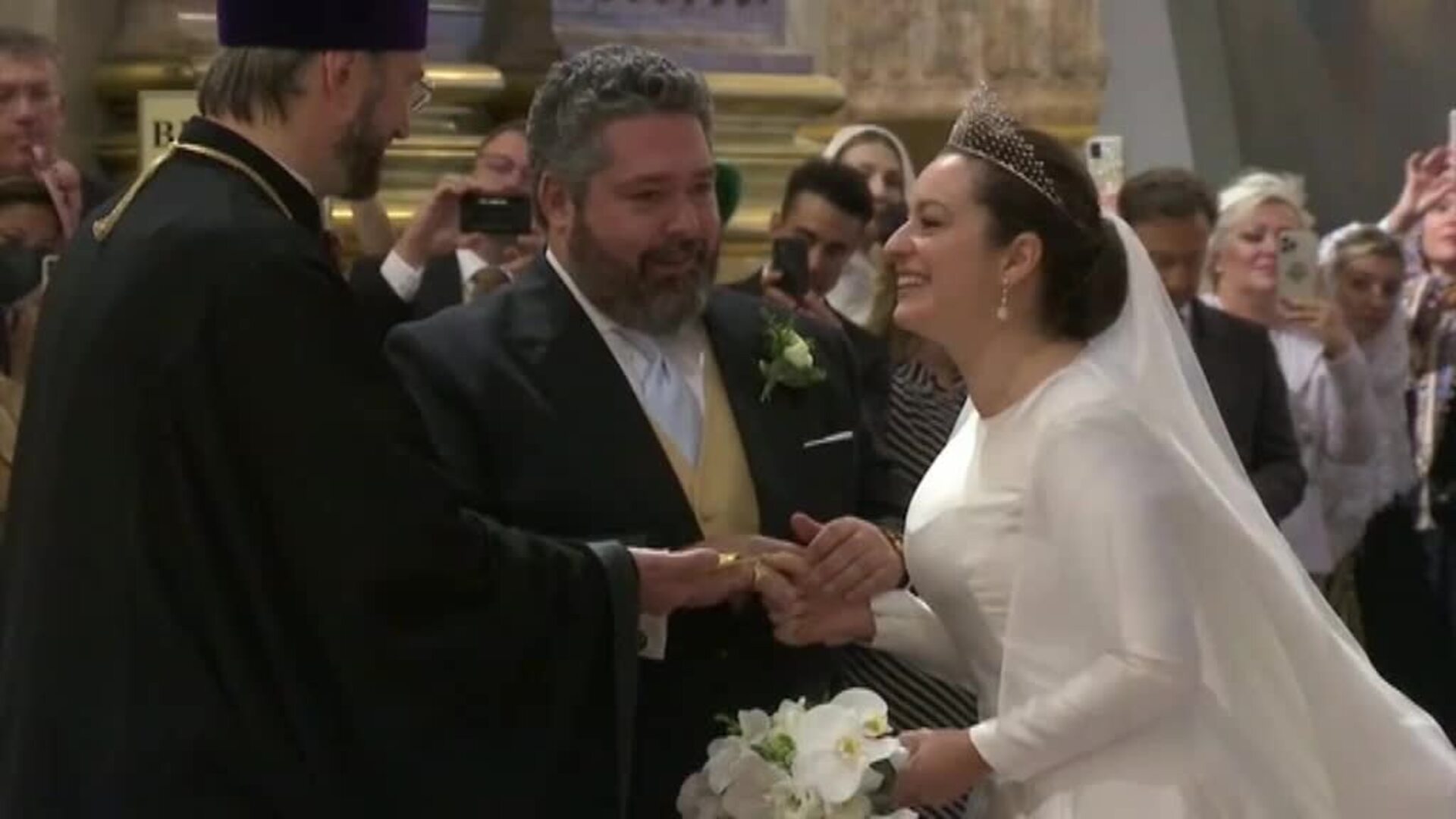 El gran duque Jorge de Rusia, heredero al trono de los zares, contrae matrimonio con la italiana Rebecca Bettarini