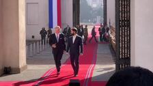 Boric recibe a los Reyes de los belgas en el palacio de La Moneda