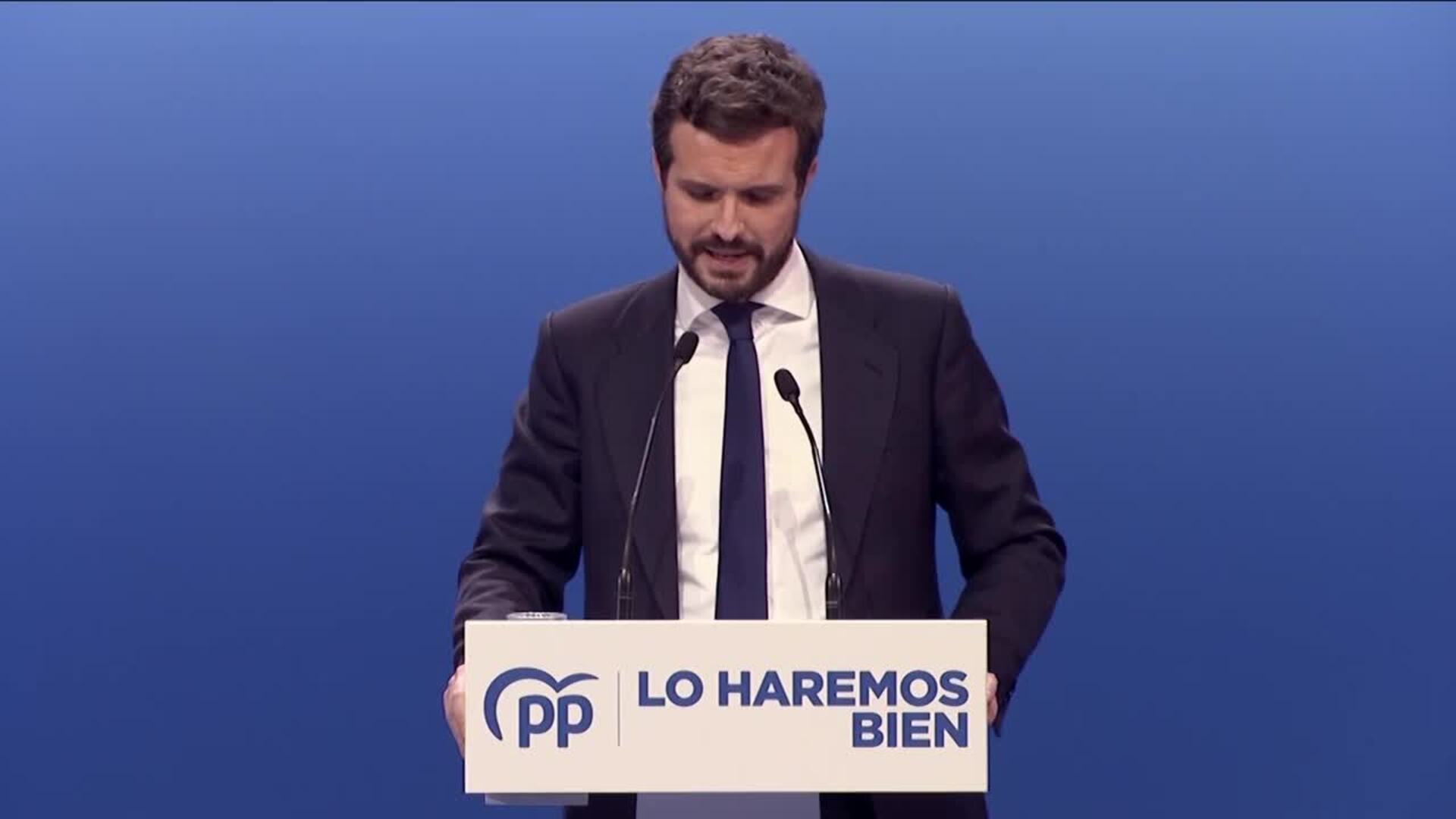 Casado reivindica su legado y dice que deja a Feijóo a &quot;las puertas de la Moncloa&quot;